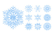 Snowflakes Vector Collection, a Background Graphic by Elinorka (Thumbnail 4 of 4)