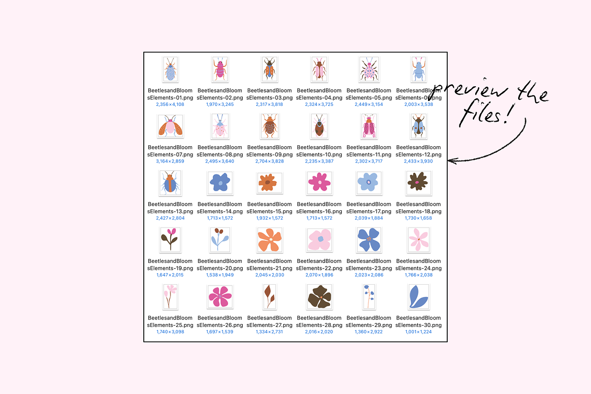Beetles and Blooms Clip Art, an Object Graphic by denofdreamers (Photo 3 of 3)