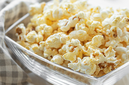 Tasty salted homemade popcorn, a Food & Drink Photo by Olena Rudo