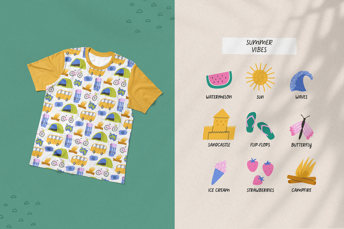 Summer vector clipart & patterns, an Illustration by Valerie (Photo 8 of 8)