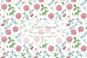 Peppermint Candy Seamless Pattern, a Decorative Illustration by Pati Charm Studio