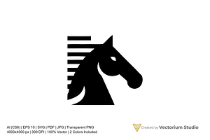 Horse Chess Logo, a Branding & Logo Template by Vectorium Studio