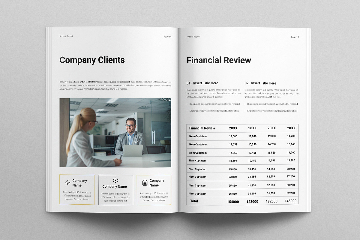 Annual Report Template, a Brochure Template by E-Type (Photo 6 of 7)