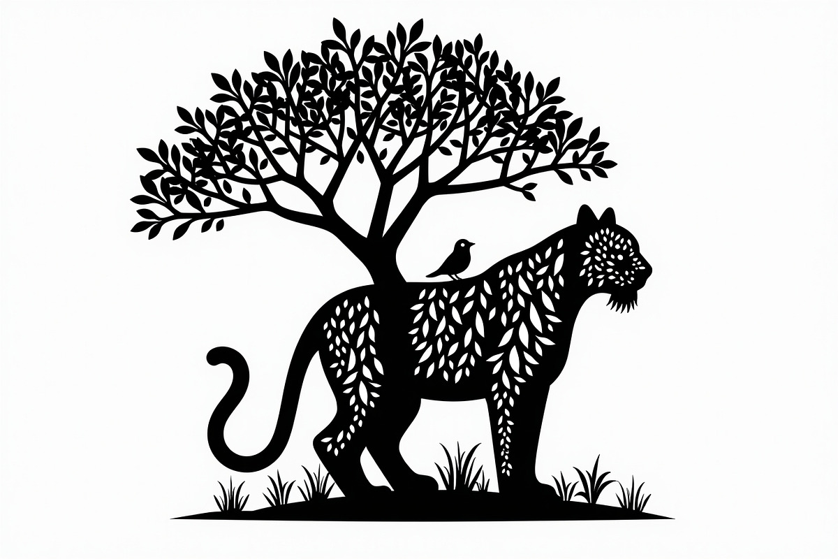 Beautiful Cheetah Silhouette Vector, an Illustration by Amazin_art (Photo 3 of 21)
