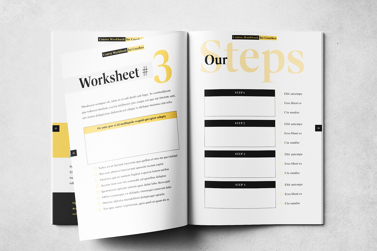 Course Workbook Print Layout, a Brochure Template by Grkic Creative (Photo 9 of 13)