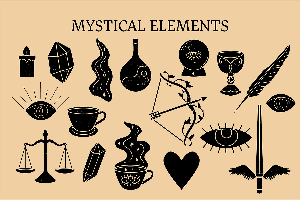 Black Celestial Clipart Set 2, an Object Illustration by Ginny and Sam (Photo 3 of 15)