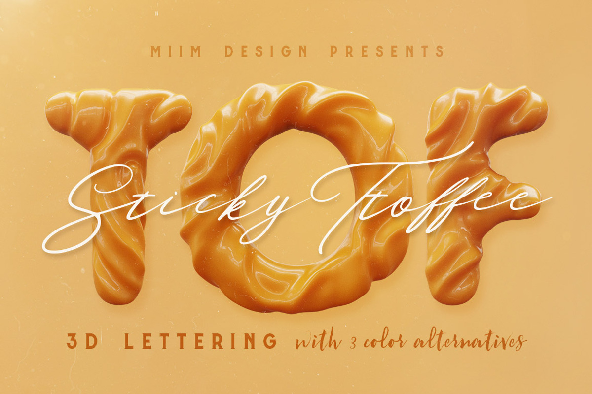 3D Lettering Mega Bundle 6 Sweets, a Graphic by MIIM