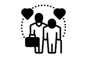 Care safe keeping solid icon, a Solid Icon by Creative priyanka