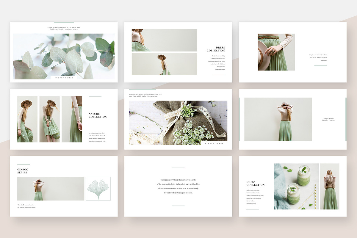 Ginkgo PowerPoint Presentation, a Presentation Template by Studio Sumac (Photo 3 of 6)