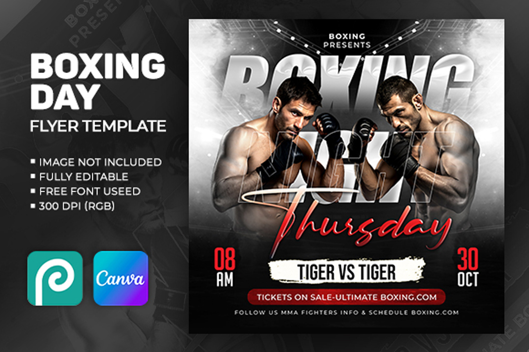 Boxing Flyer Template, a Social Media Template by Artonix