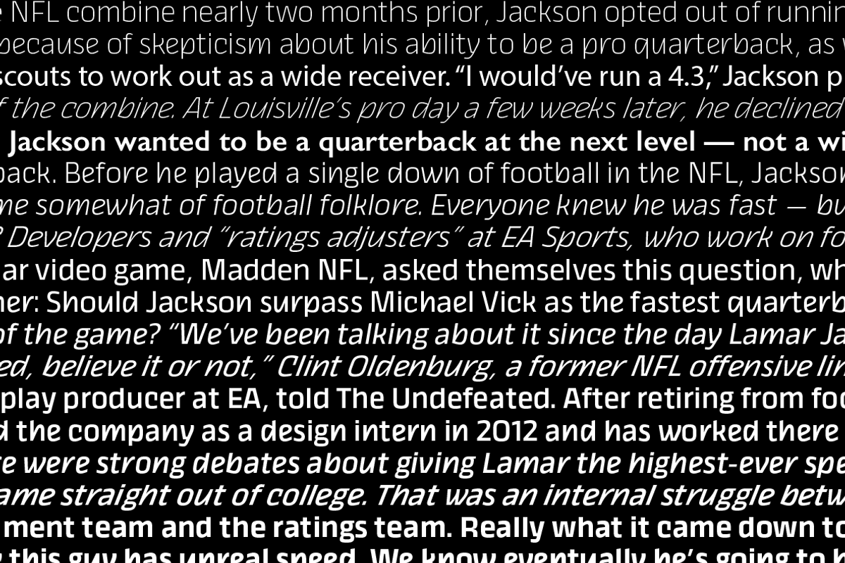 Thicker 44 fonts + 2 variables preview 6