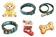 Watercolor Cute Dog Lover Clipart, a Seasonal Illustration by CitraGraphics (Thumbnail 5 of 8)