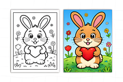 Bunny Basket Coloring Book For Kids, an Animal Illustration by Design Station (Thumbnail 4 of 8)
