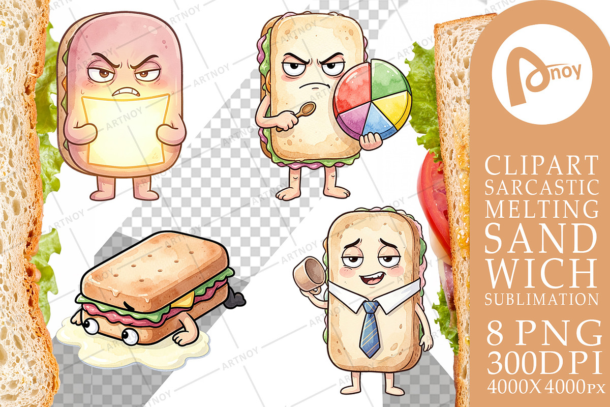 Sarcastic Ice Cream Sandwich, a Decorative Illustration by Artnoy (Photo 11 of 18)