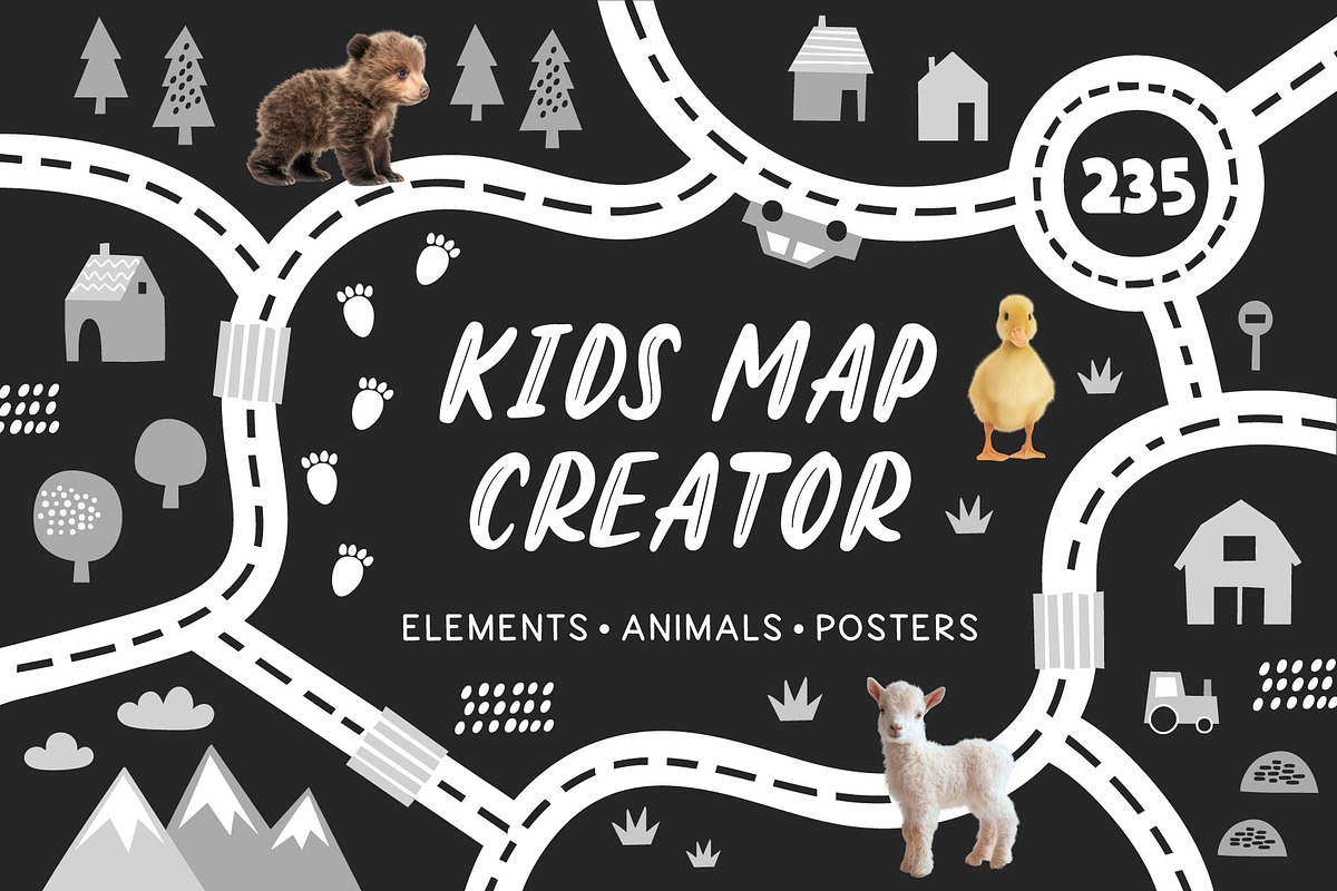 Modern Kids Map Creator, an Object Graphic by MaNechaeva (Photo 1 of 9)