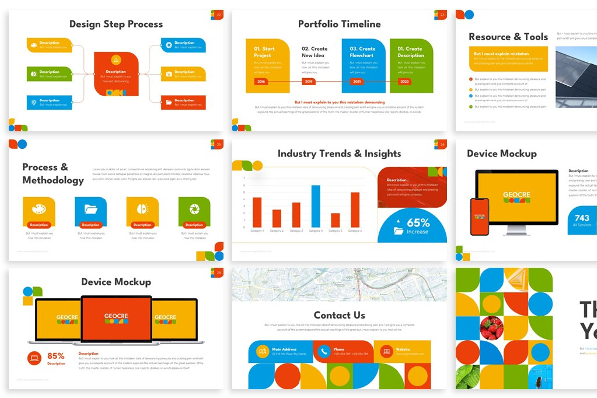 Georce - Geometric Keynote Template, a Presentation Template by SlideFactory (Photo 4 of 4)