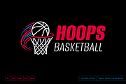 Hoops Basketball Sport Logo, a Branding & Logo Template by muhisya (Thumbnail 1 of 3)