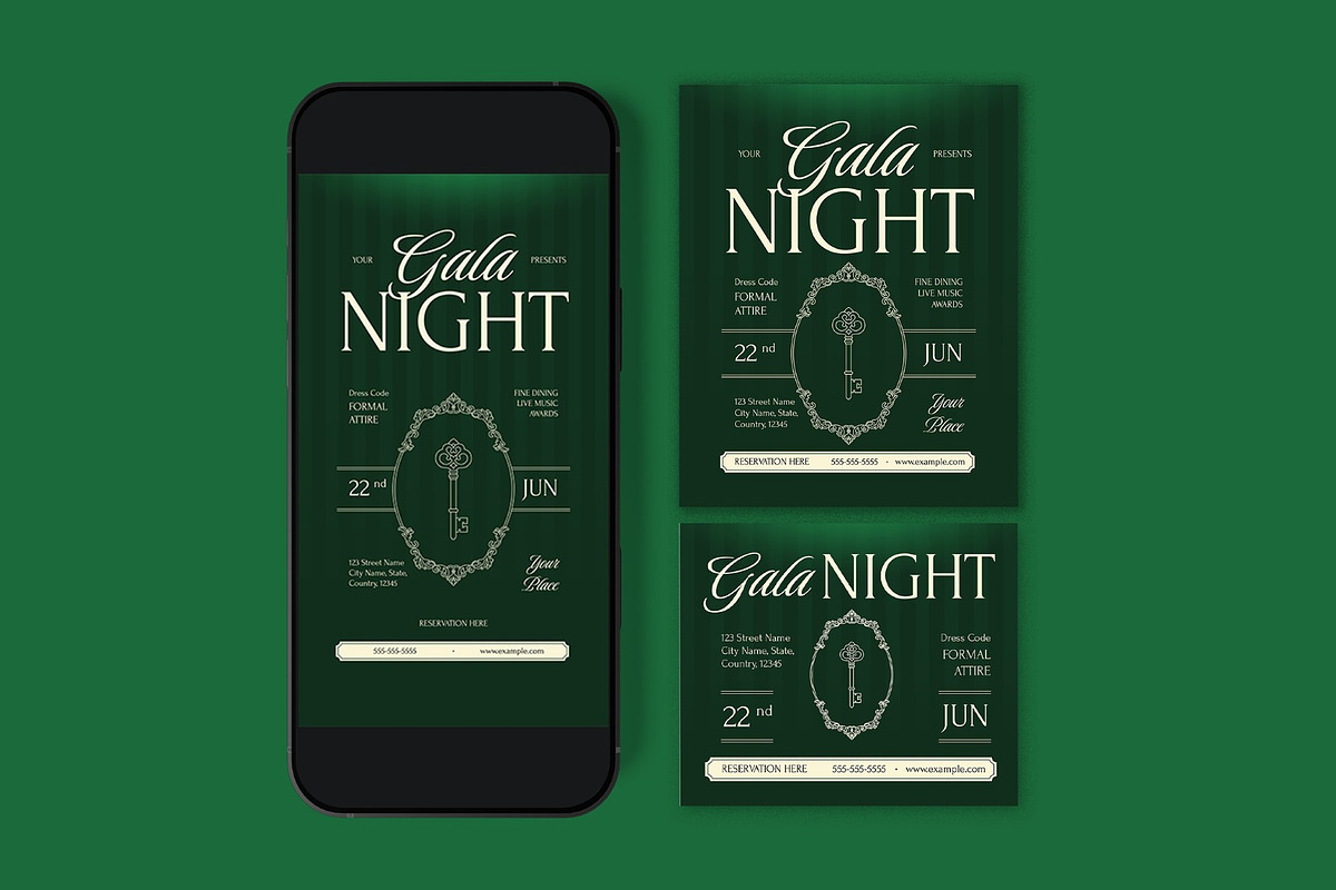 Gala Night Flyer, a Flyer Template by graphicook (Photo 3 of 3)