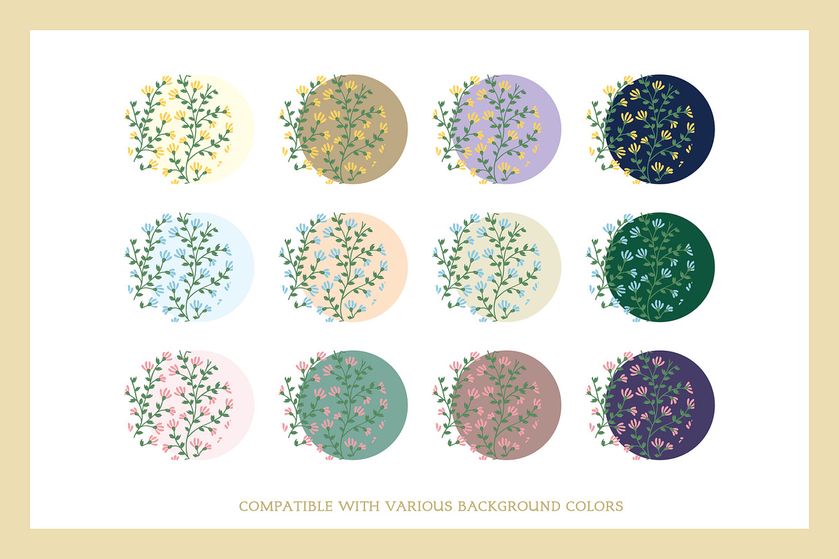 Simple Spring Pattern 02 Vines, a Pattern Graphic by Euonia Meraki