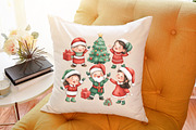 Christmas Kids Watercolor Clipart, an Illustration by Sublimation Artist (Thumbnail 6 of 6)