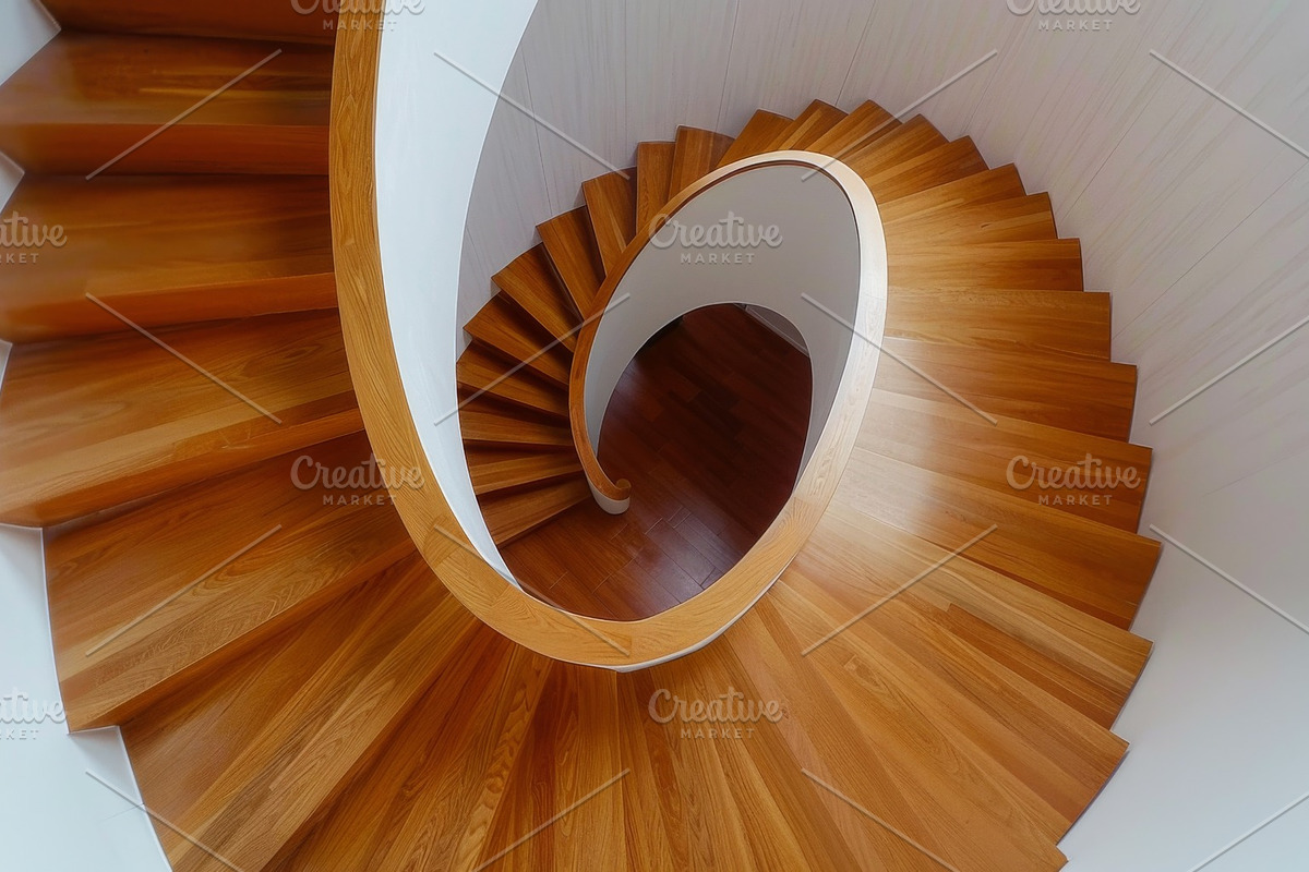 69 Spiral wooden staircases, an Architecture Photo by Handmadefont (Photo 38 of 73)