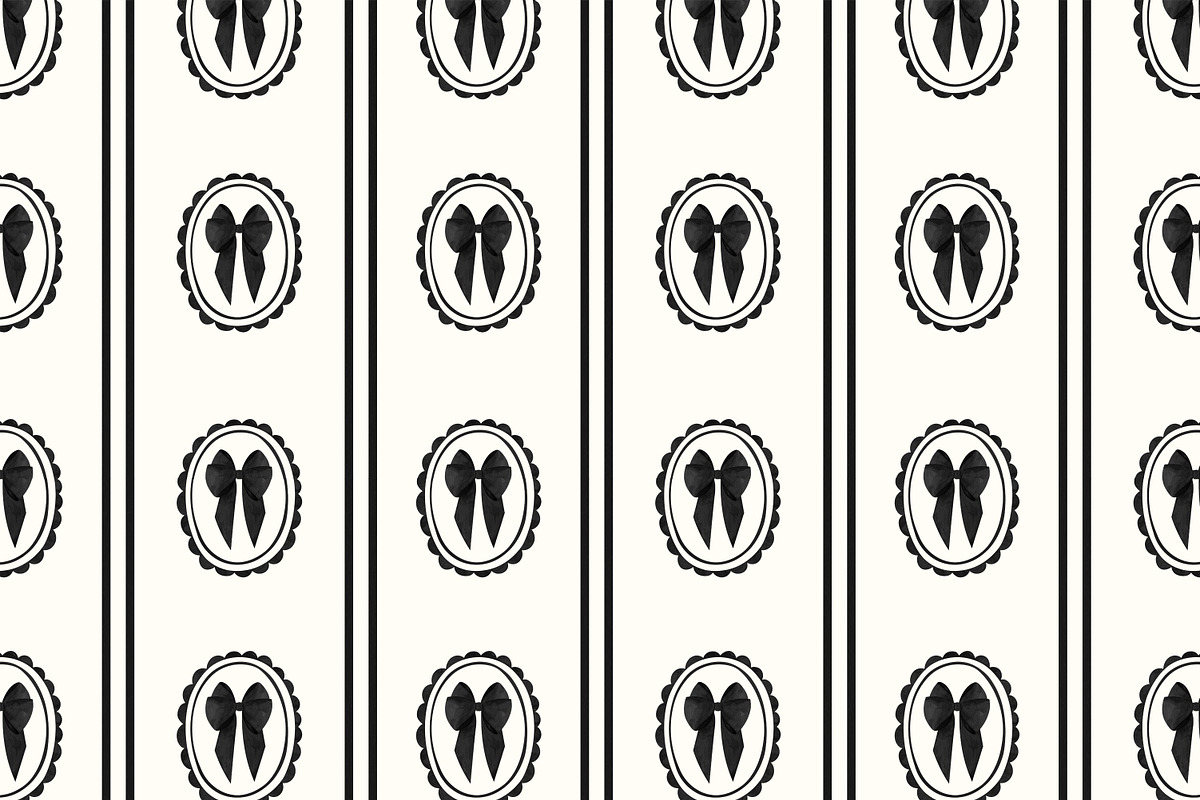 Black Bows Ribbon Watercolor Clipart, a Decorative Illustration by Ooh Lily (Photo 9 of 11)