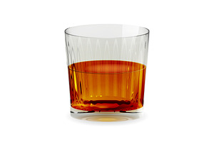 Snifter glass with whiskey realistic