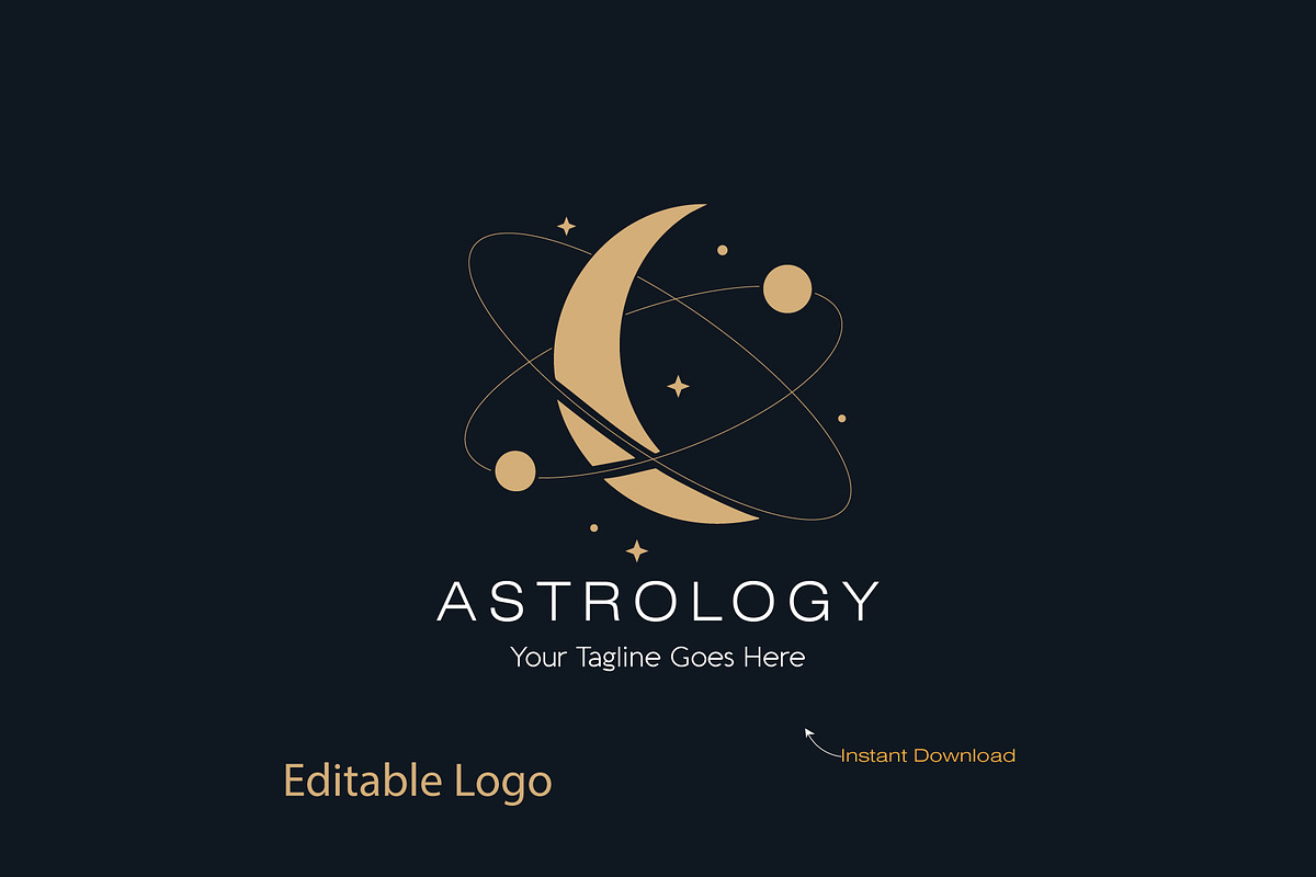 Celestial & Astrology Logo Design, a Branding & Logo Template by YUDesignStore (Photo 2 of 9)