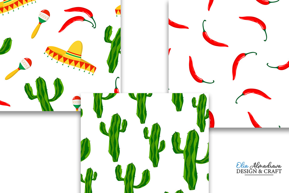 Mexican fiesta vector set clipart, a Seasonal Illustration by Almadrava (Photo 2 of 3)