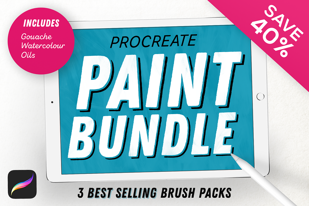 Paint Bundle for Procreate, a Brush Add-On by BrushUp (Photo 1 of 11)