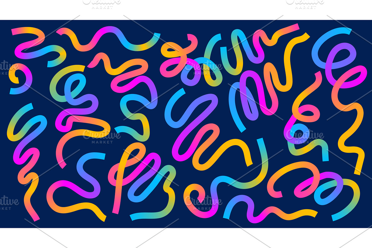 Abstract serpentine line with, an Illustration by Zimages
