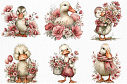 Whimsical Spring Duck Clipart Bundle, an Illustration by Craft Nest (Thumbnail 5 of 10)