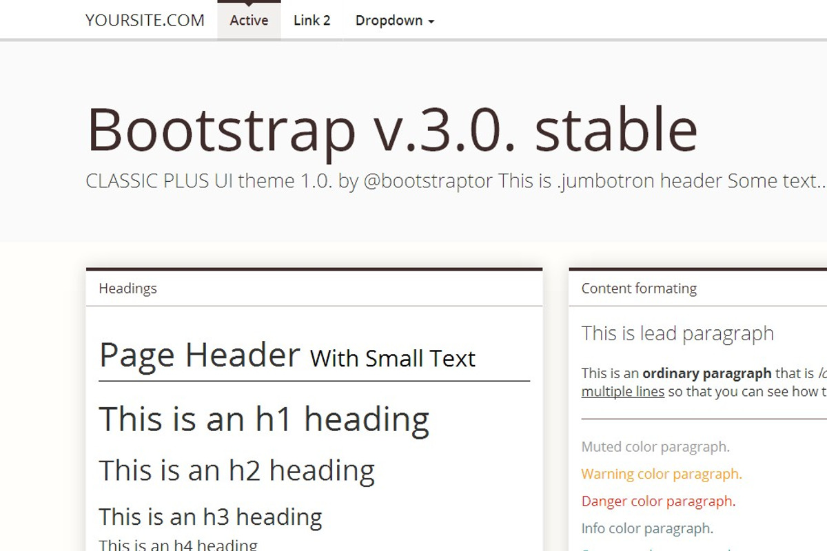 Bootstrap 3.0. mnml brown theme, a Bootstrap Template by Bootstraptor
