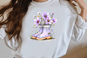 Whimsical Spring boots Clipart, an Illustration by Designworld (Thumbnail 6 of 8)