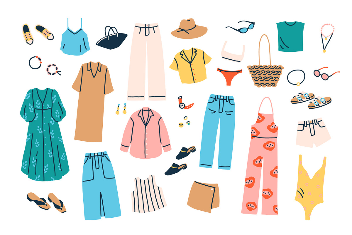 Stylish vacation clothes set, an Illustration by Good Studio (Photo 3 of 4)