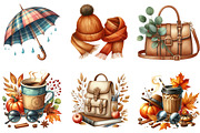 Watercolor Autumn Fashion Clipart, an Illustration by DreamArtGraphic (Thumbnail 4 of 6)