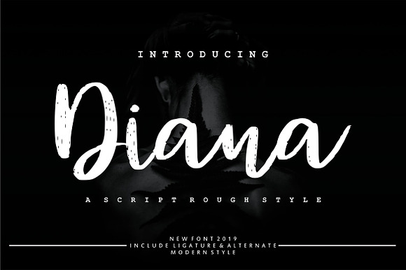 Diana Rough Script Rough Style
