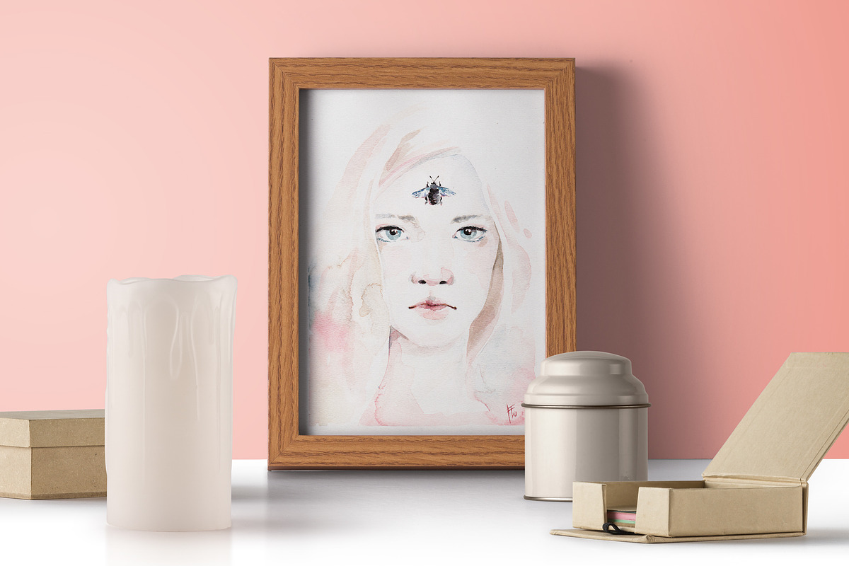 Watercolor Women' Portraits, a Decorative Illustration by Flo Sacred Art (Photo 3 of 7)
