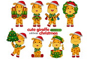 cute giraffe celebrate christmas, an Animal Illustration by MEDZ (Thumbnail 2 of 2)