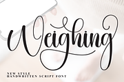 Weighing | Script Font, a Handwritten Font by Scratchones (Thumbnail 1 of 9)