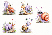 Whimsical summer snail Clipart, an Illustration by Designworld (Thumbnail 3 of 6)