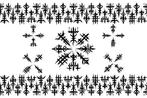 Norse viking black grunge elements