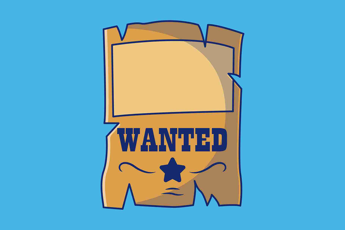 Cowboy Wanted Cartoon Vector, an Object Illustration by Artstorystudio (Photo 3 of 3)