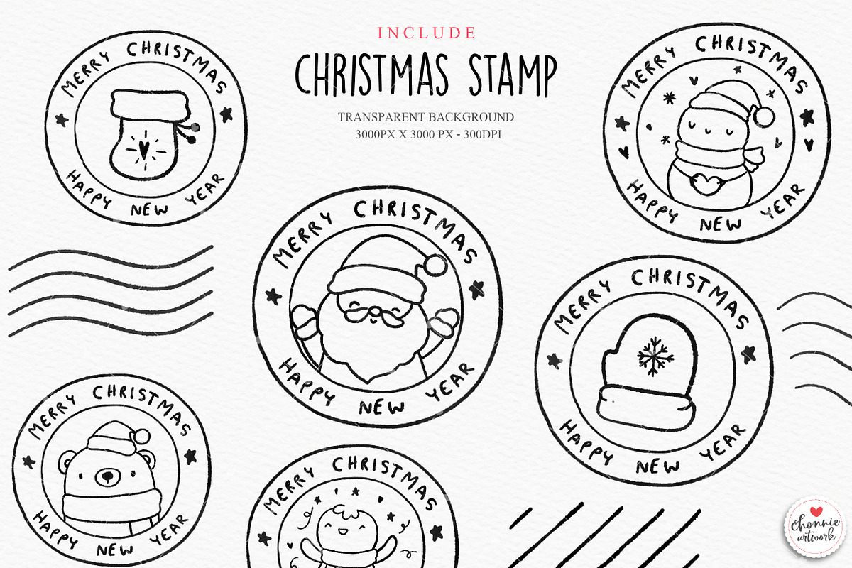Christmas mail clipart, an Illustration by Chonnieartwork (Photo 7 of 7)