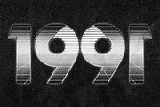 1991 Retro Chrome Text Effect, a Layer Style Add-On by Design Squad (Thumbnail 2 of 4)