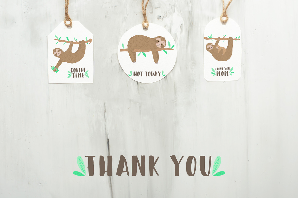 Sloth Vector Collection, an Animal Illustration by Samsonchik Store (Photo 7 of 7)