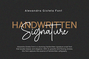 Alexandra Gistela Script Font