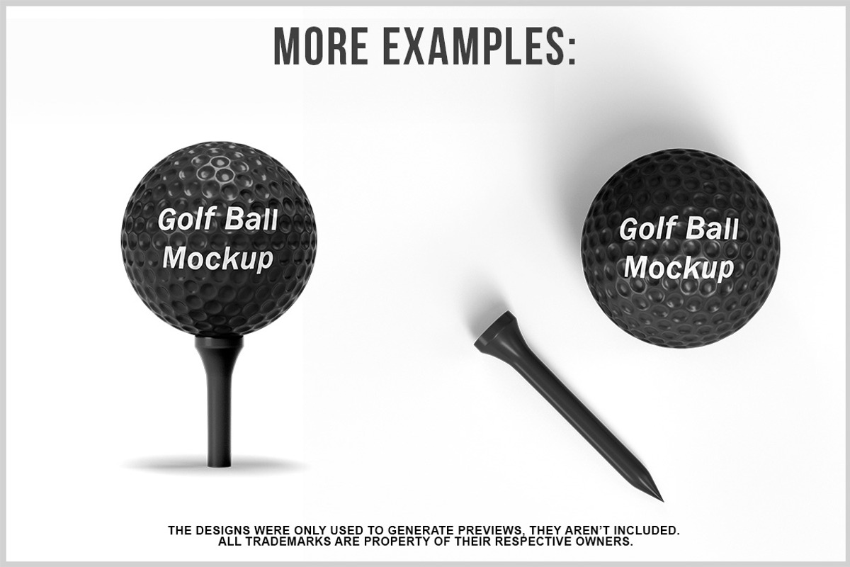 Golf Ball and Tee Set Mockup PSD, an Advertising Mockup by Bruno's Shop (Photo 4 of 5)