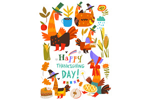 Cute Thanksgiving Set Composed of