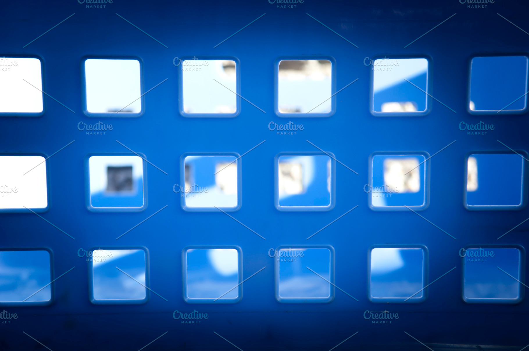 Square Blue Windows Background, a Background Photo by THP Creative